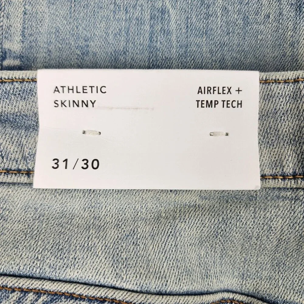 SOLD OUT American Eagle Jeans Mens 31x30 Blue Airflex + Temp Tech Skinny NWT - Picture 6 of 13
